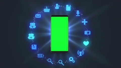 Download apps on smartphone Stock Footage 83790925