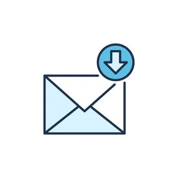 Download Arrow with Envelope vector Email Message concept colored icon Stock Illustration