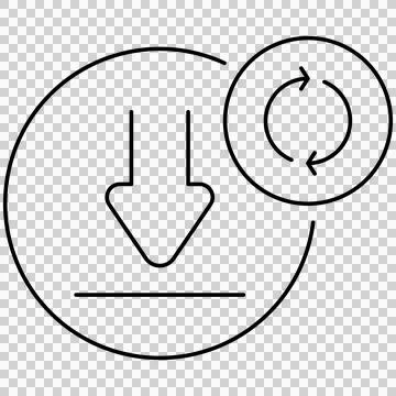 Download arrow with refresh sync cycle Stock Illustration
