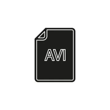 Download AVI document icon - vector file format symbol Stock Illustration