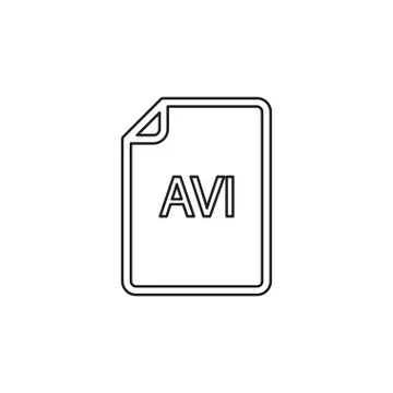 Download AVI document icon - vector file format Stock Illustration