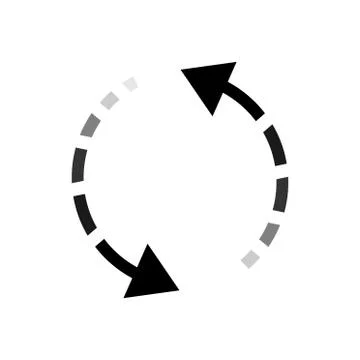Download black flat icon. Loading sign. Vector illustration for web page, app Stock Illustration