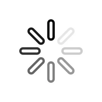 Download black flat icon. Loading sign. Vector illustration for web page, app Stock Illustration