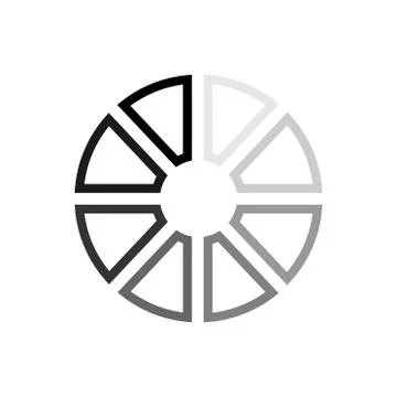 Download black flat icon. Loading sign. Vector illustration for web page, app Stock Illustration