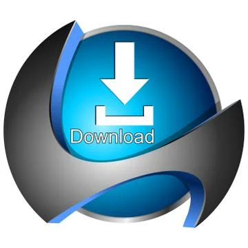 Download button - 3D illustration Stock Illustration