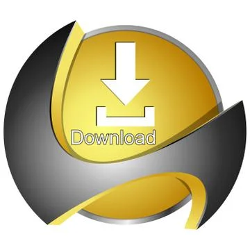 Download button - 3D illustration Stock Illustration