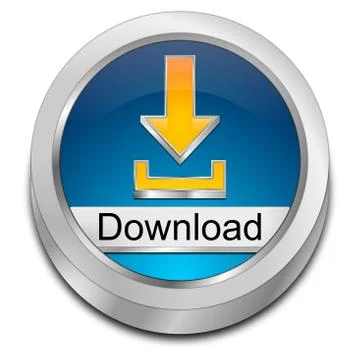 Download button - 3D illustration Stock Illustration