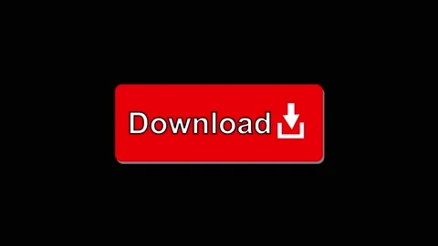 Download button animation with red color. Download button digital interface.. 스톡 동영상 337813191