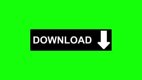 Download Button with Arrow Animation on Green Screen Background Stock Footage 318472773