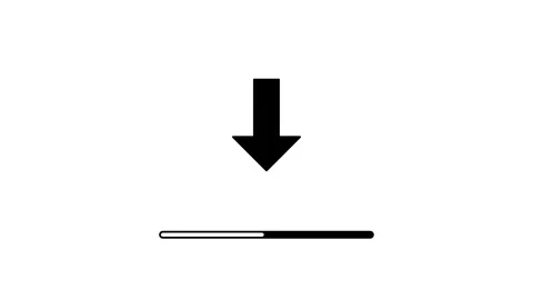 Download button arrow up down animation on white background. Stockbeeldmateriaal 297951866
