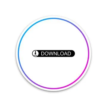 Download button with arrow icon isolated on white background. Upload button Stockillustratie
