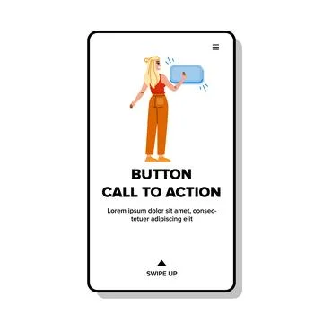 Download button call to action vector Stock Illustration