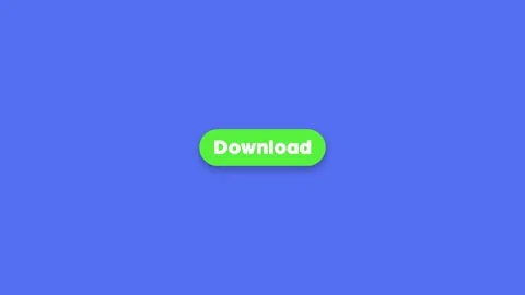 Download Button clicked by mouse cursor animation isolated on blue background Video stock 319952827