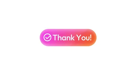 Download button clicking with cursor and thank you message, 4k animation Stock Footage 307797466