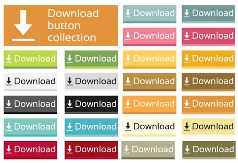Download button collection Stock Illustration