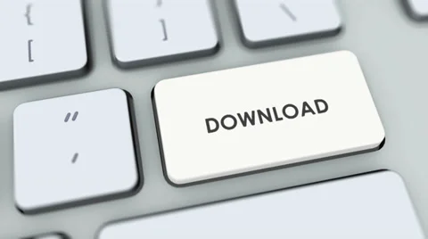 Download button on computer keyboard. Key is pressed, click for HD Stock Footage 35647221