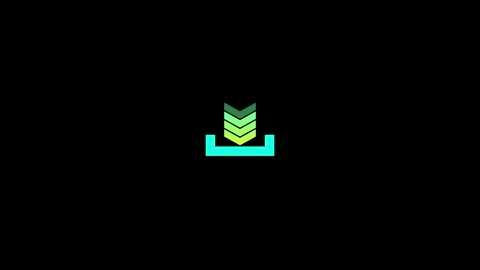 Download Button icon animation with neon line. Stock Footage 282577229