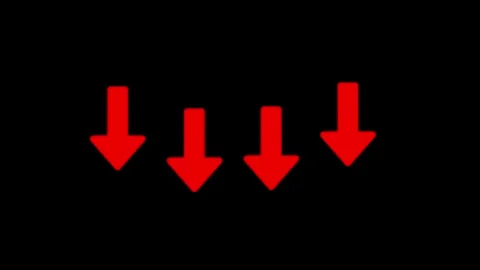 Download button icon Bouncing up and down white arrow with a black backgrou.. Stock Footage 302866177