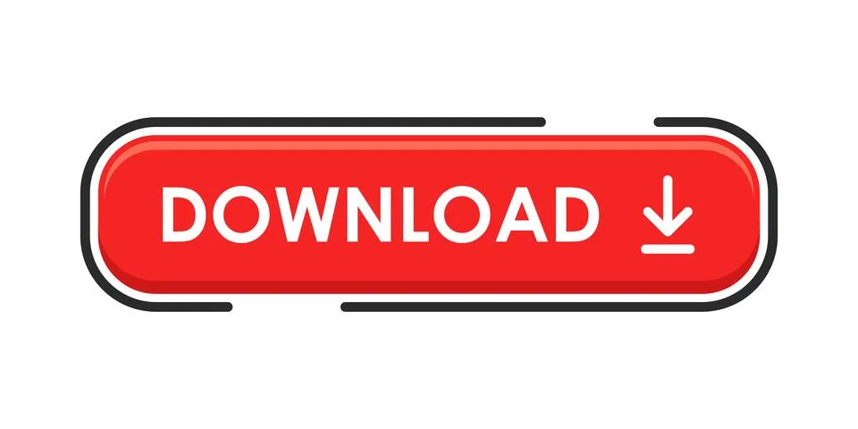 Download button icon in flat style. File upload vector illustration on isol.. Illustrazione stock