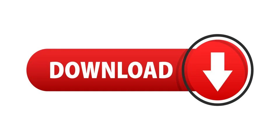 Download button icon in flat style. File upload vector illustration on isol.. イラスト素材