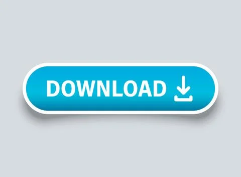 Download button icon in flat style. File upload vector illustration on isol.. Stock Illustration