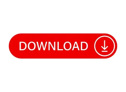Download button icon in flat style. File upload vector illustration on isol.. Stock Illustration