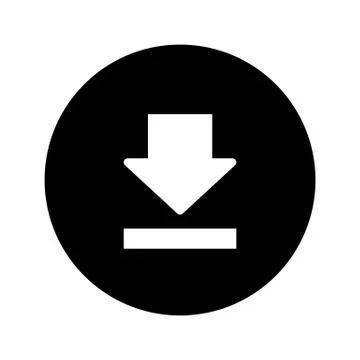 Download Button Icon Stock Illustration