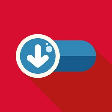 Download button icon for mobile ui design Stock Illustration