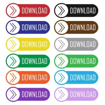 Download button Stock Illustration