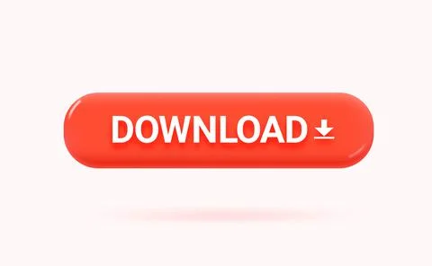 Download button isolated on white background. 3d vector illustration Stock Illustration