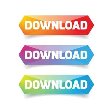Download button low poly Stock Illustration