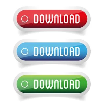 Download button set Stock Illustration