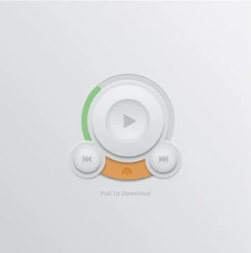 Download button for UI, vector Stock Illustration