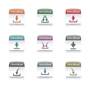Download button, vector illustration. Stock Illustration