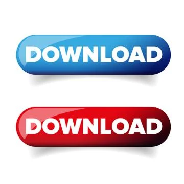 Download button vector set Stock Illustration