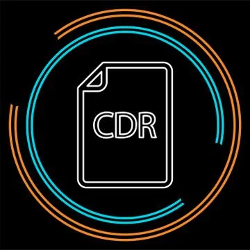 Download CDR document icon - vector file format 스톡 일러스트