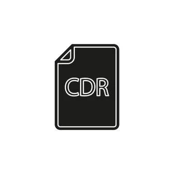 Download CDR document icon - vector file format symbol Stock Illustration
