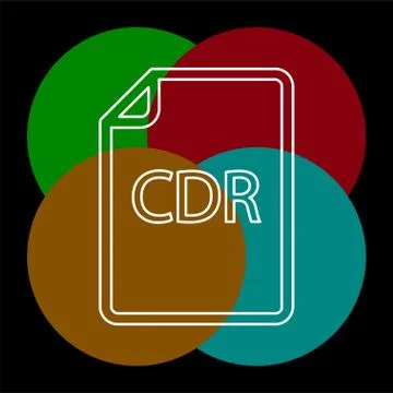 Download CDR document icon - vector file format Stock Illustration