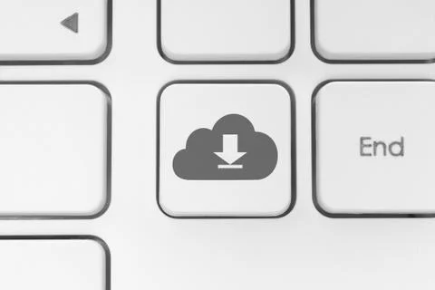 Download from cloud button. Foto stock