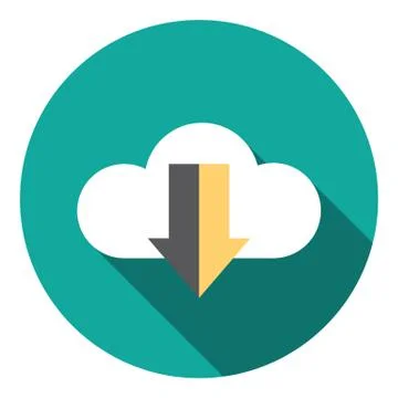 Download Cloud Data Flat Icon Stock Illustration