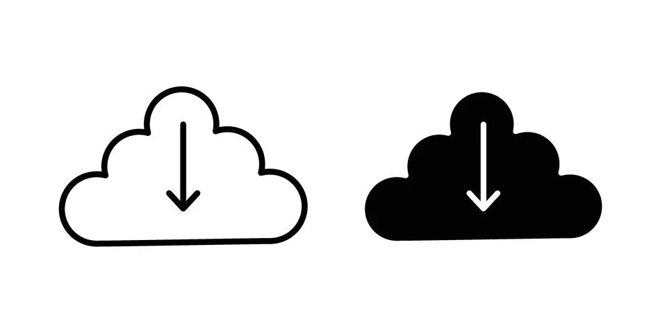 Download from Cloud icon graphic element. web icon set 스톡 일러스트