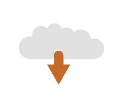 Download cloud icon illustrated in vector on white background Stock Illustration