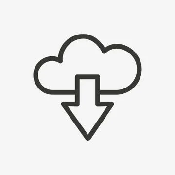 Download cloud icon Stock Illustration