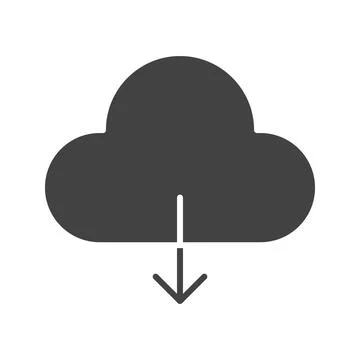 Download from Cloud icon vector image. 스톡 일러스트