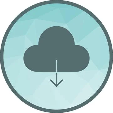 Download from Cloud icon vector image. Stock Illustration