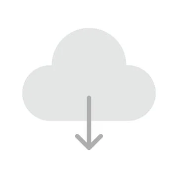 Download from Cloud icon vector image. 스톡 일러스트