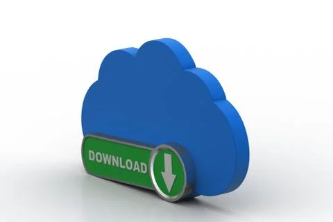 Download from cloud Illustrazione stock