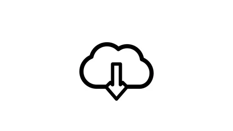 Download From Cloud Storage Visual Representation Icon Stock Footage 331756306