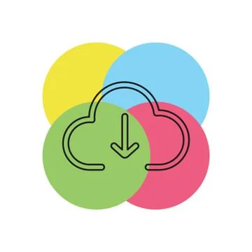 Download cloud vector icon Stock-Illustration