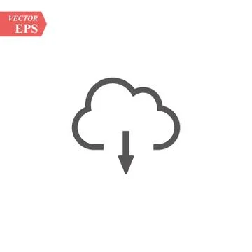 Download from cloud vector icon. Modern, simple flat vector illustration for Stock Illustration